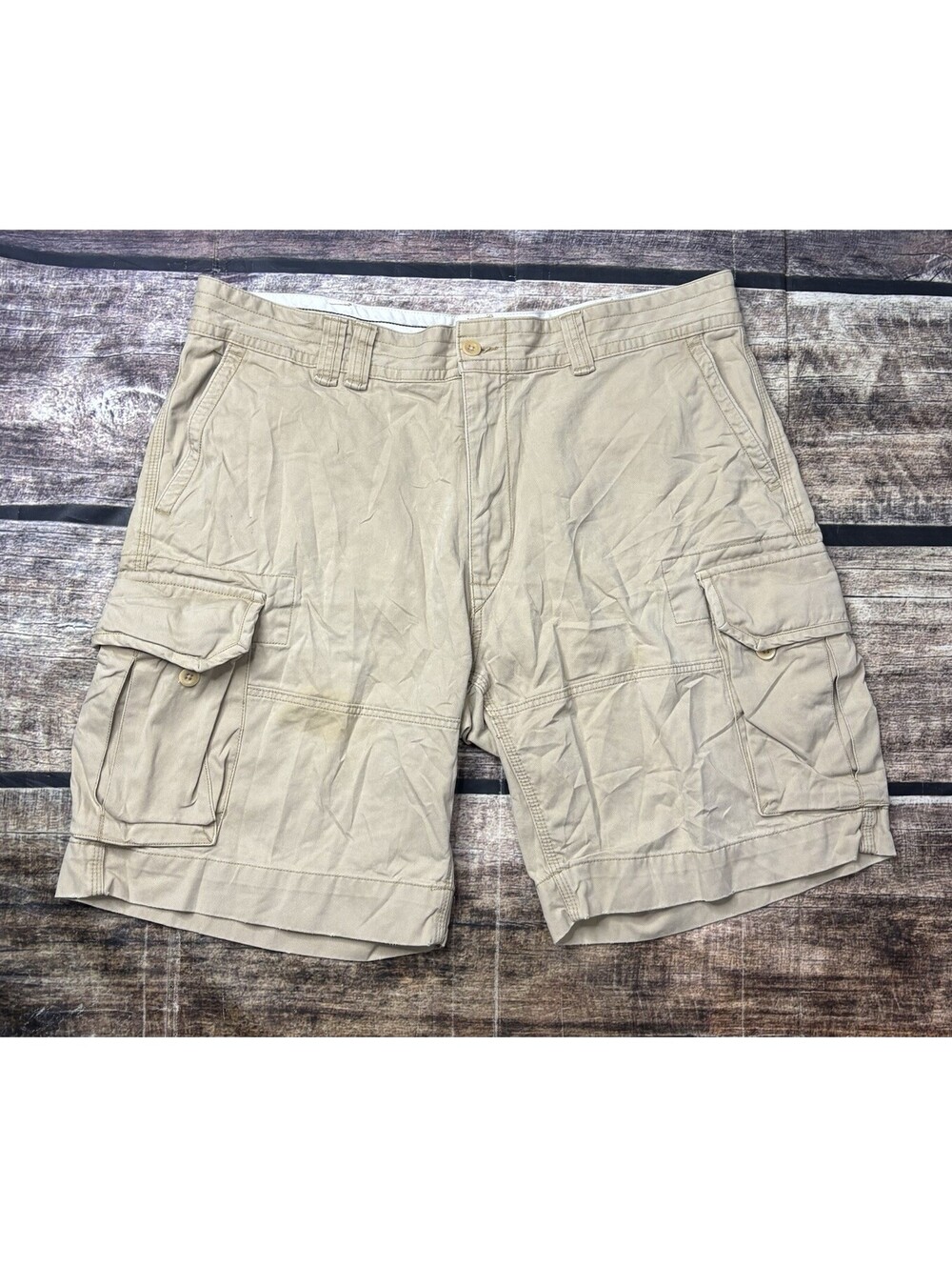 Polo Ralph Lauren Shorts Mens 40x9 Cargo Beige Cotton